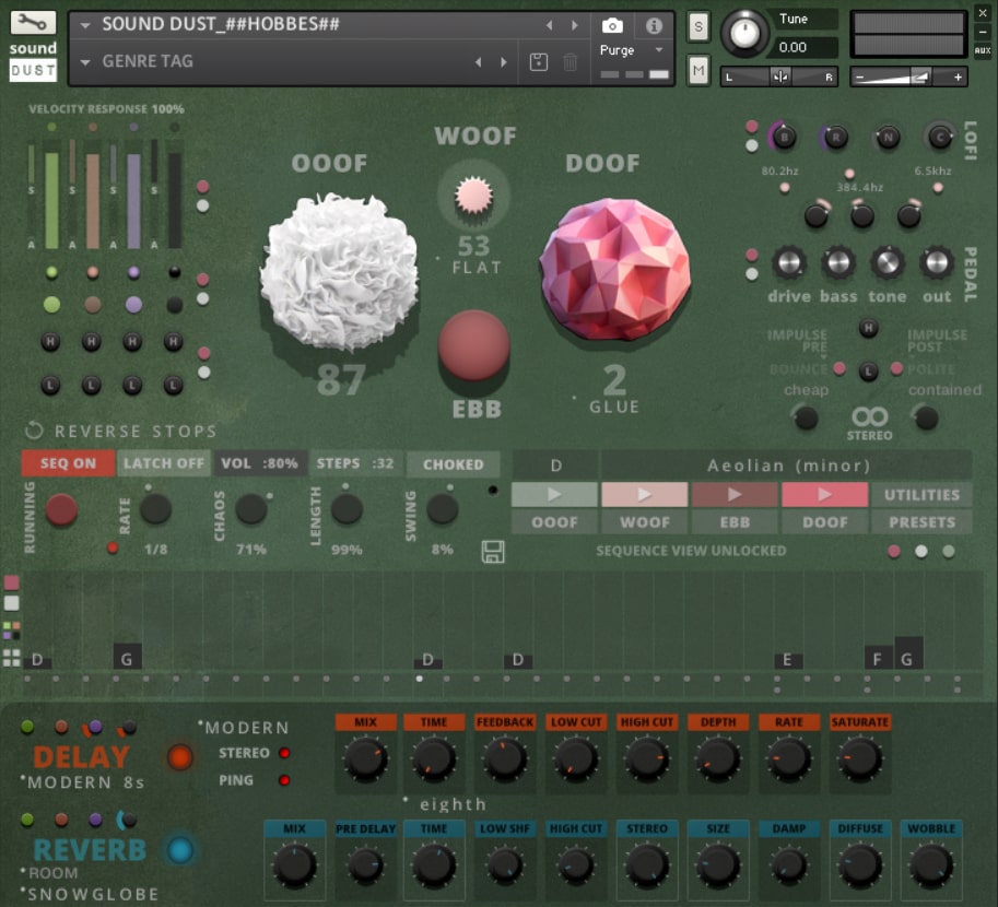 Sound Dust - Hobbes Kontakt Instruments Software GUI Artwork