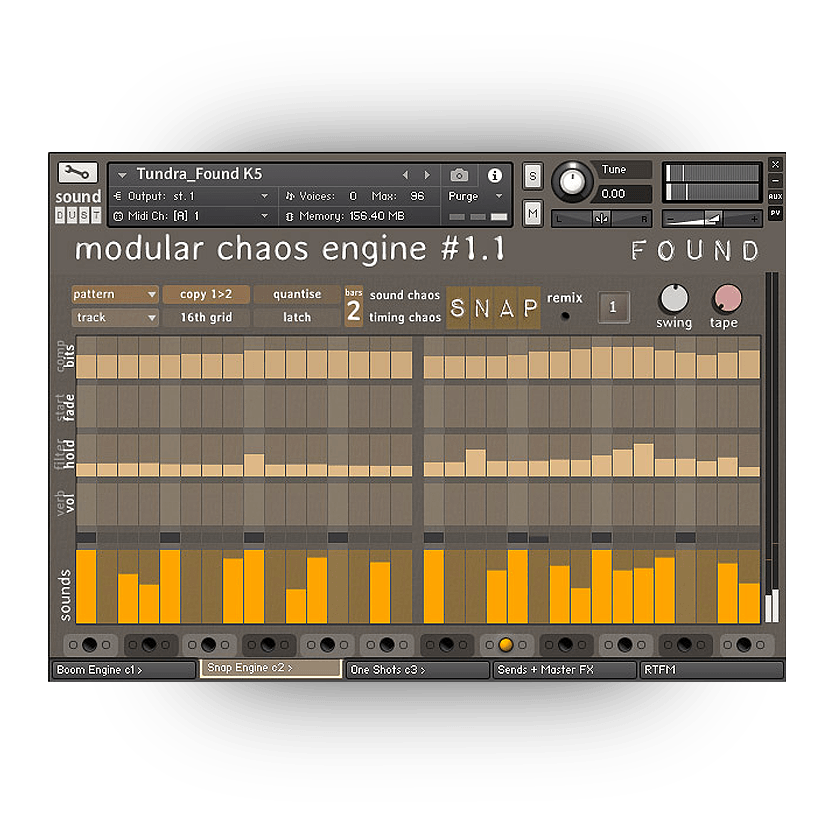 Sound Dust - MCE 1 - Found Kontakt Instruments Software GUI Artwork