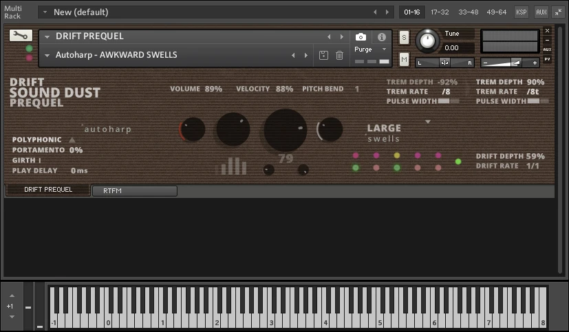 Sound Dust - Drift Prequel Kontakt Instruments Software GUI Artwork