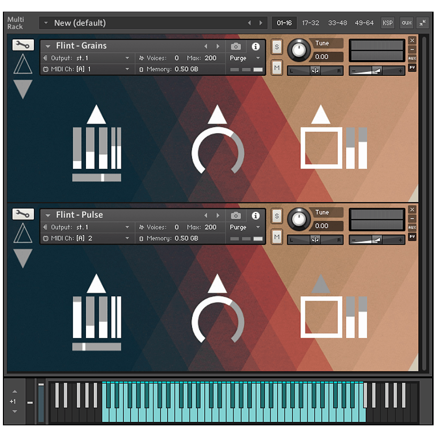Sound on Canvas - Flint Kontakt Instruments Software GUI Artwork