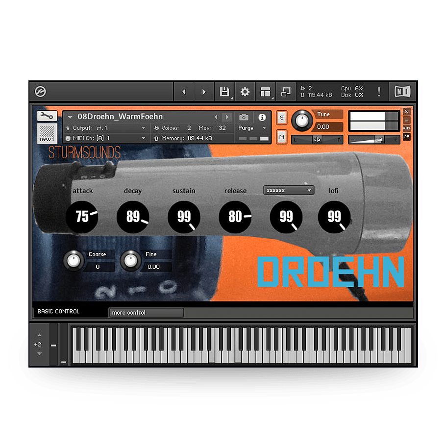 Sturmsounds - Droehn Kontakt Instruments Software GUI Artwork