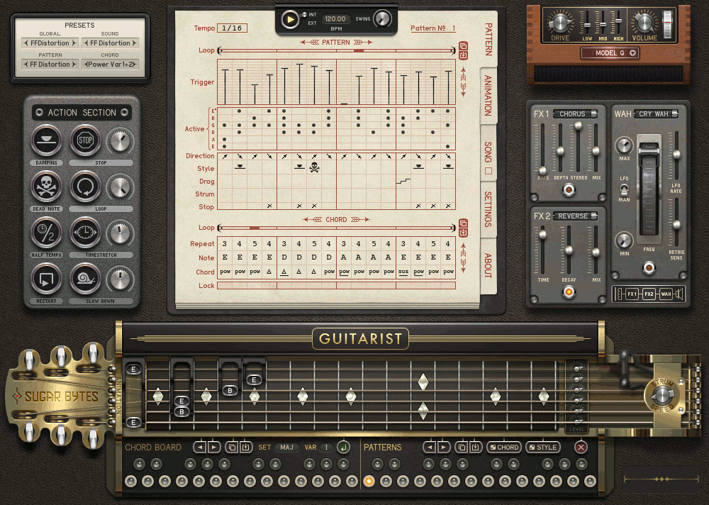 Sugar Bytes - Guitarist Plugins & FX Software GUI Artwork