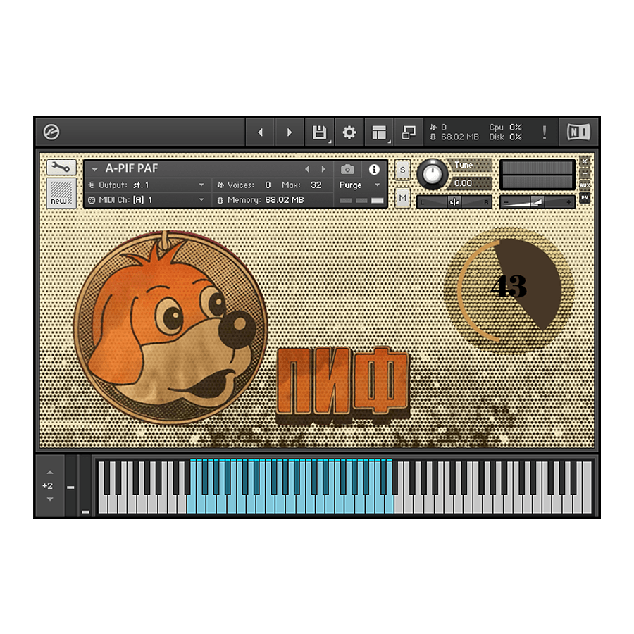 The Bends Instruments - PIF Kontakt Instruments Software GUI Artwork