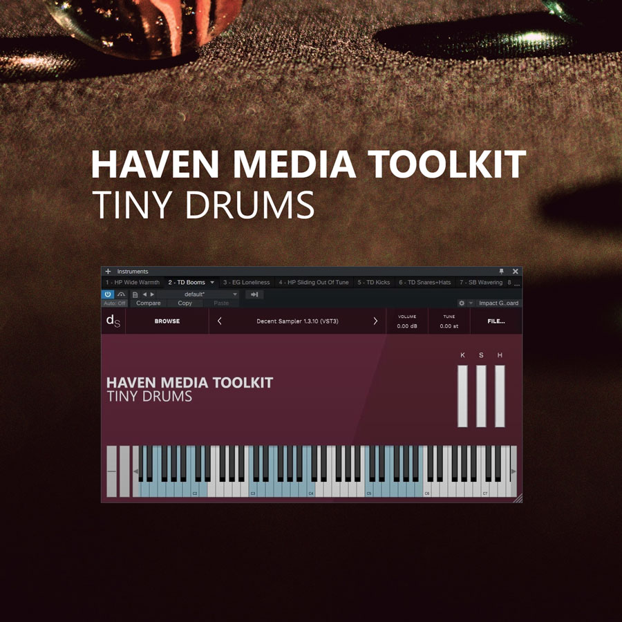 The Last Haven - HMT: Tiny Drums Plugins & FX Software GUI Artwork