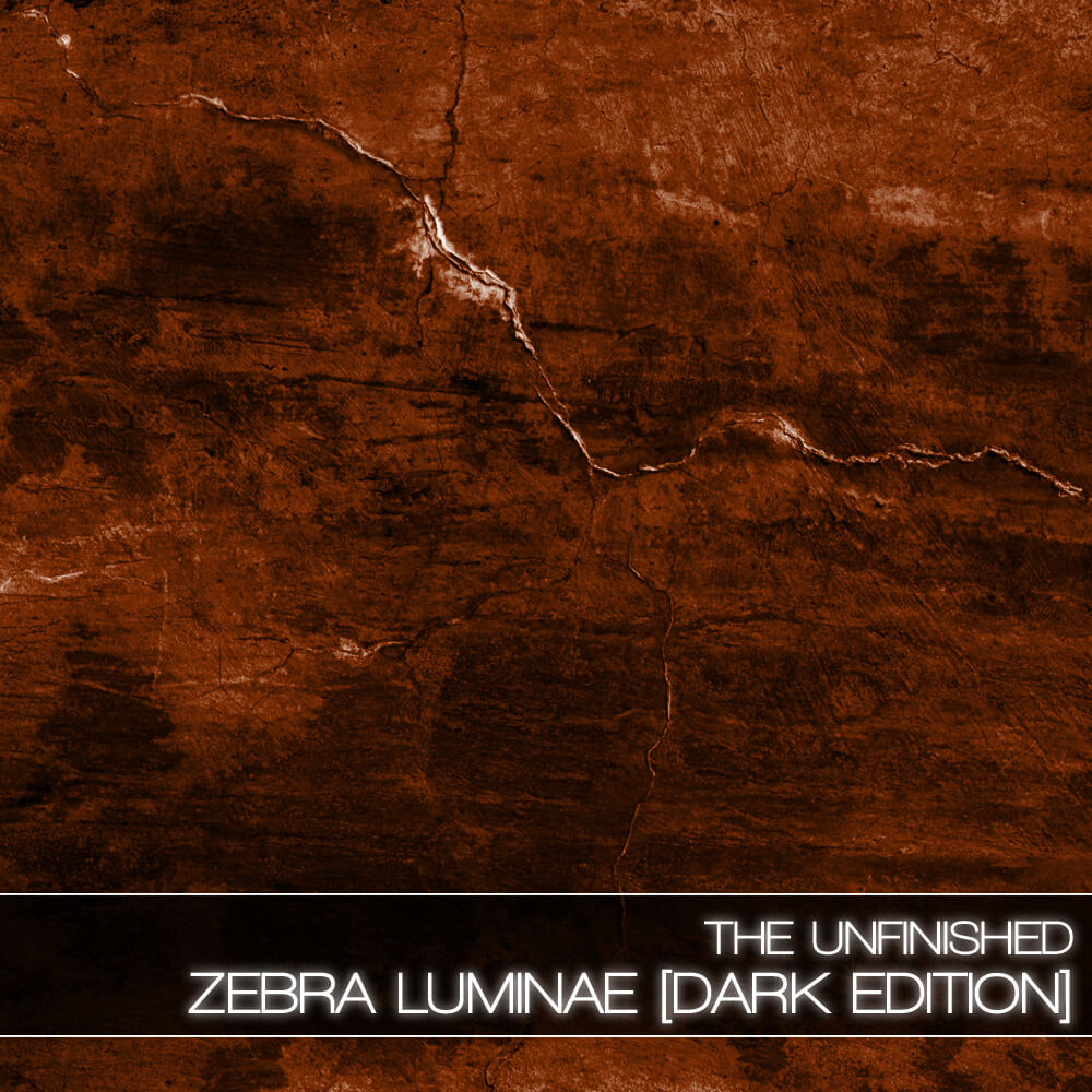 The Unfinished  - Zebra Luminae: Dark Edition Presets Software GUI Artwork