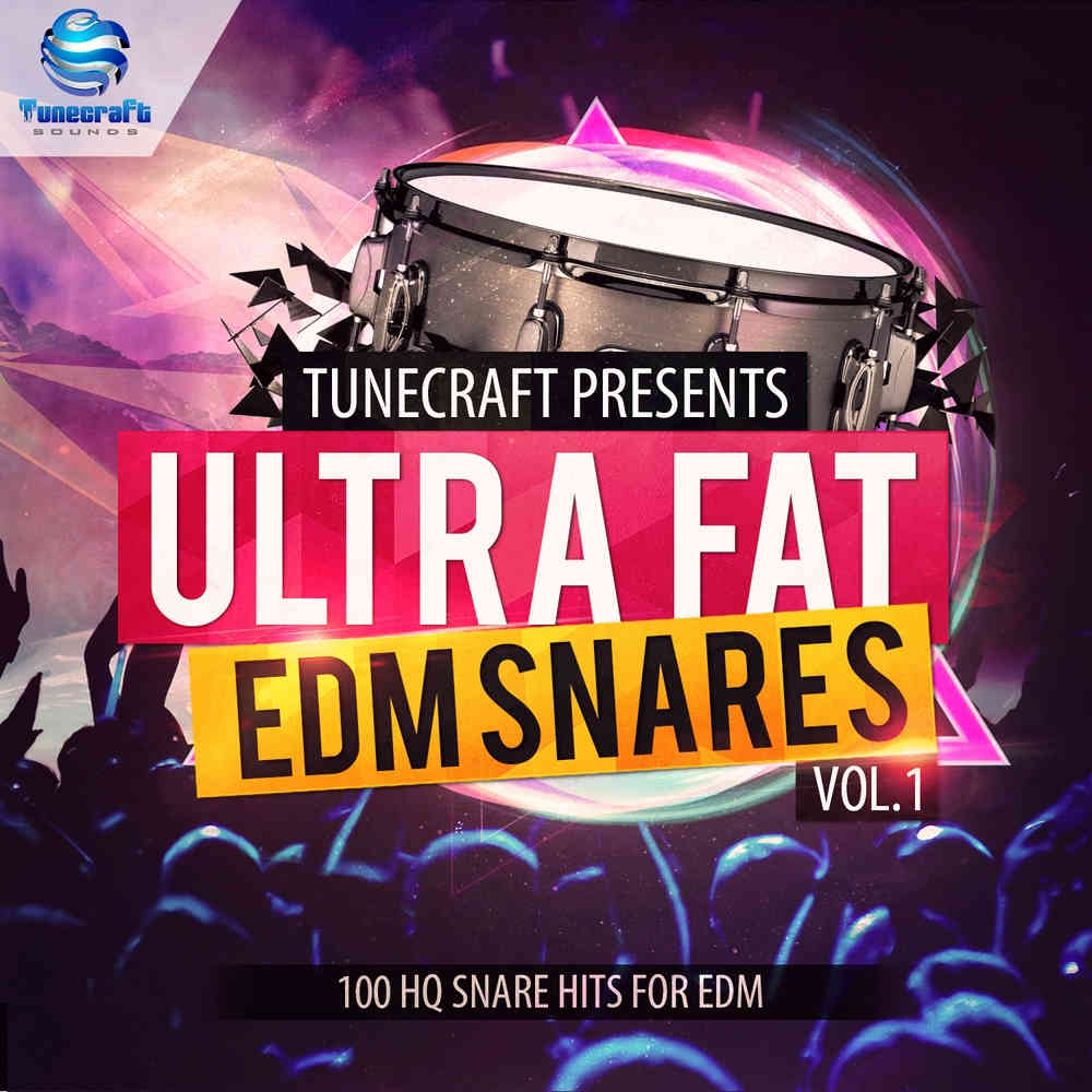 Tunecraft Sounds - Ultra Fat EDM Snares Sample Packs Software GUI Artwork