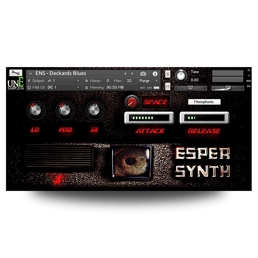 UnEarthed Sampling - Esper Synth Kontakt Instruments Software GUI Artwork