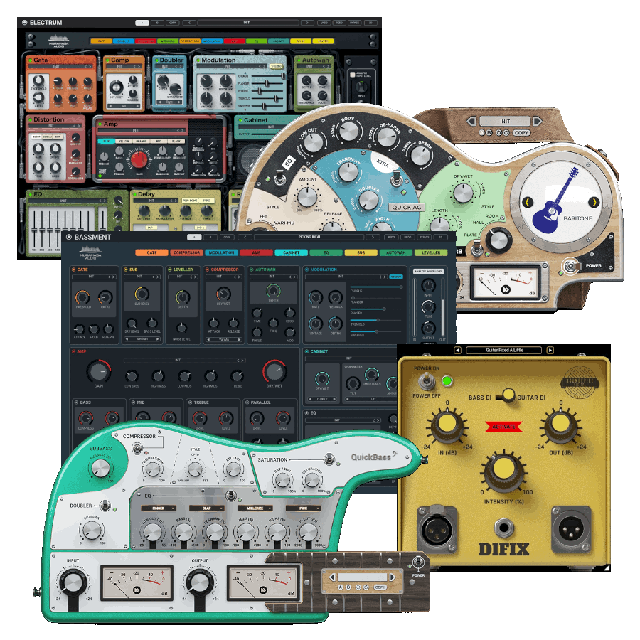 United Plugins - United Guitar Bundle Plugins & FX Software GUI Artwork