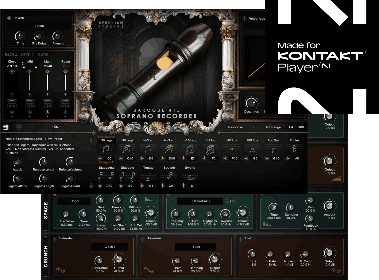 Versilian Studios - The Recorder - Complete Collection Kontakt Instruments Software GUI Artwork
