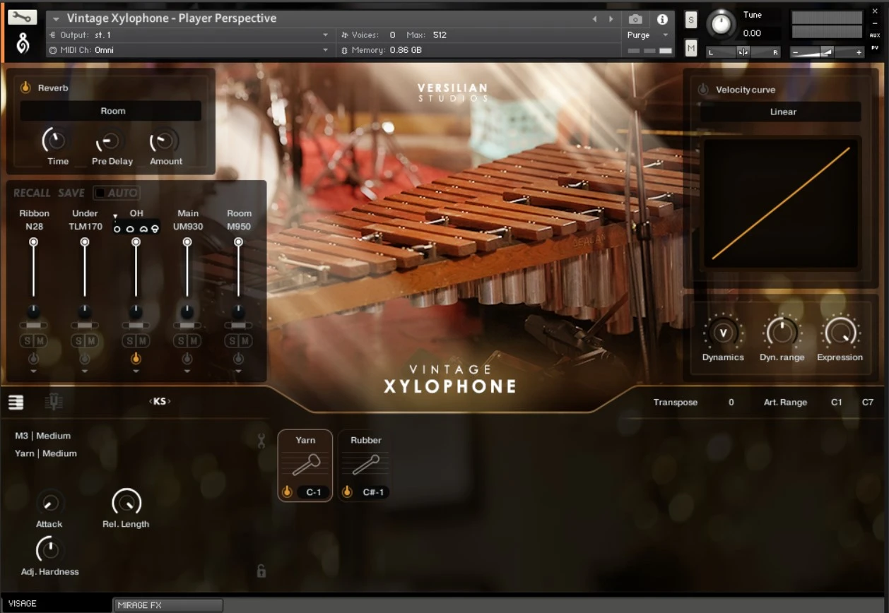 Versilian Studios - Vintage Xylophone Kontakt Instruments Software GUI Artwork