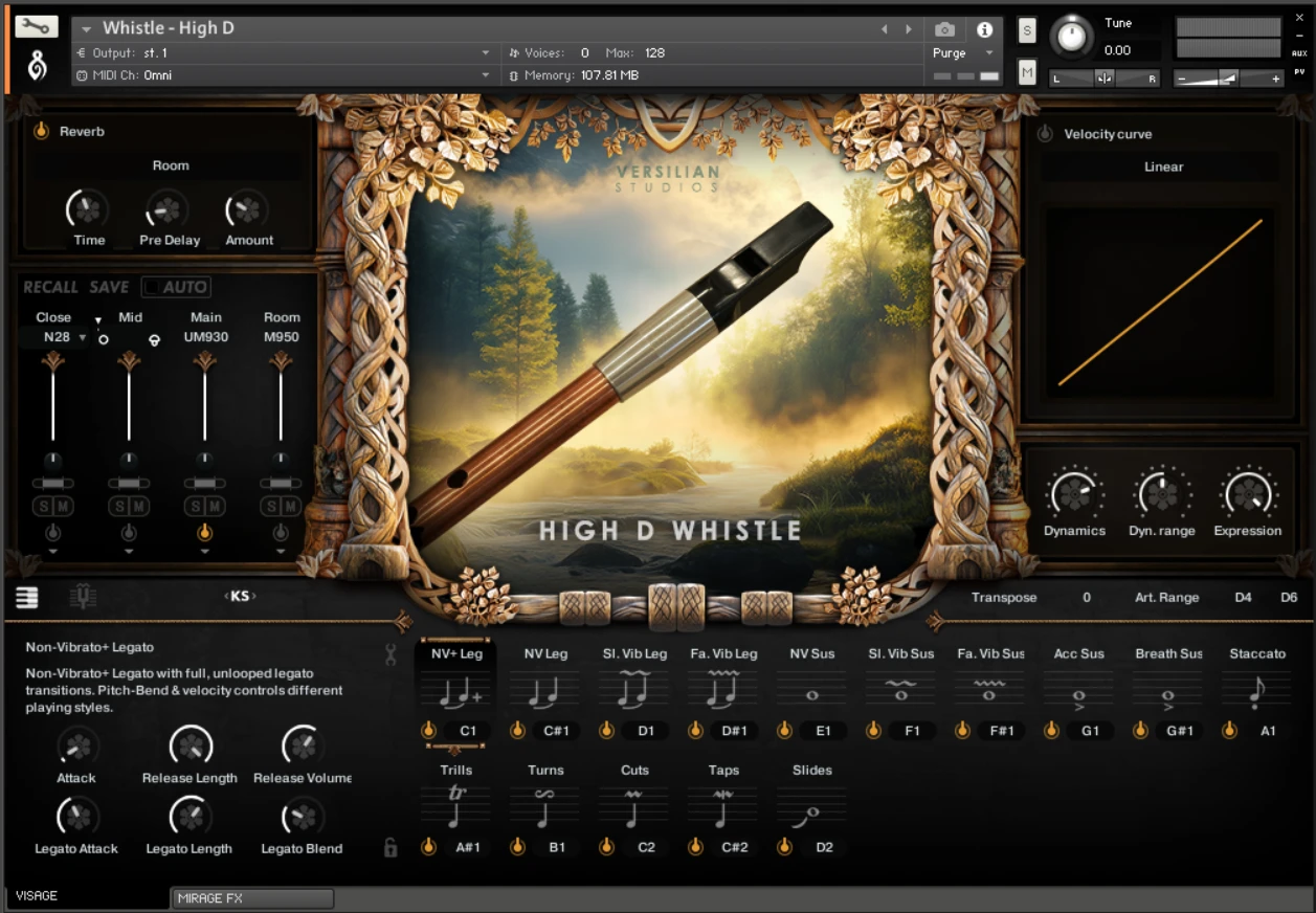 Versilian Studios - Whistles Kontakt Instruments Software GUI Artwork