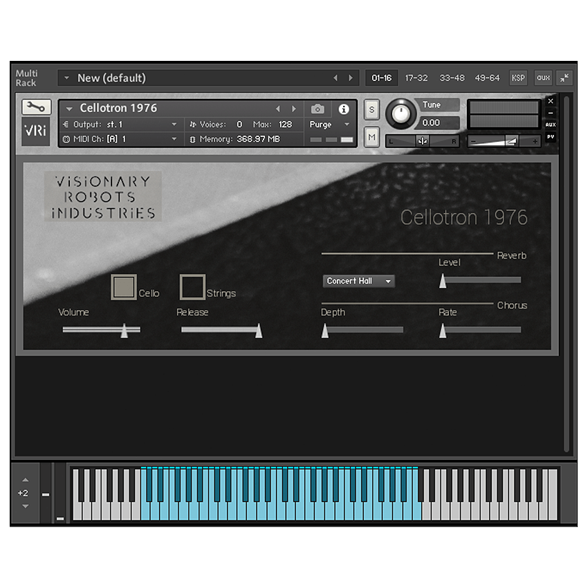 Visionary Robots Industries - Cellotron 1976 Kontakt Instruments Software GUI Artwork
