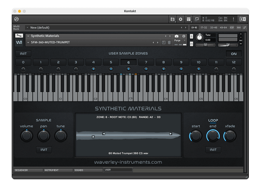 Waverley Instruments - Synthetic Materials Screenshot 3