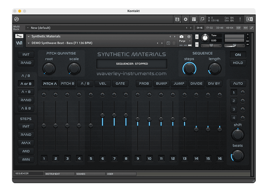 Waverley Instruments - Synthetic Materials Screenshot 5