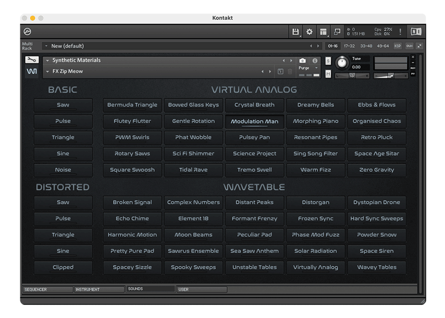 Waverley Instruments - Synthetic Materials Screenshot 4