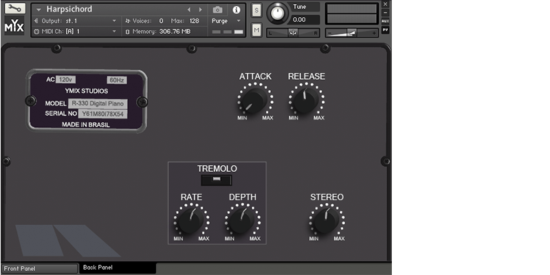 YMIX Studios - R-330 Harpsichord Screenshot 2
