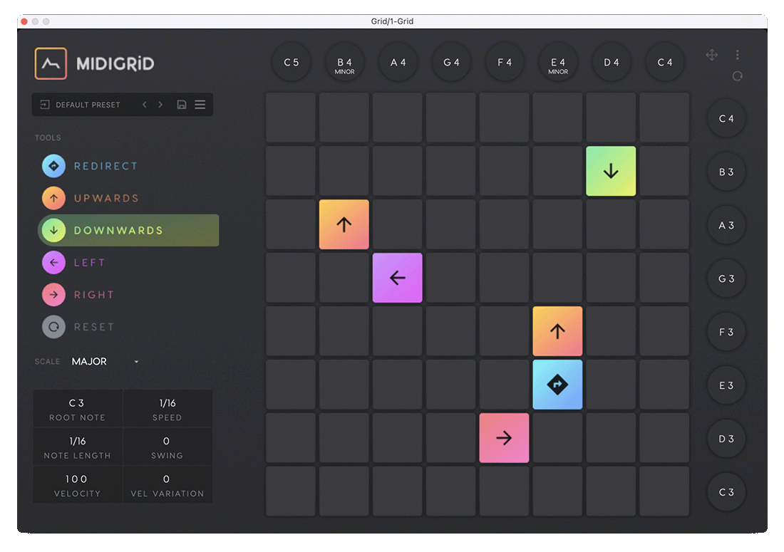 ADSR - Midigrid Plugins & FX Software GUI Artwork