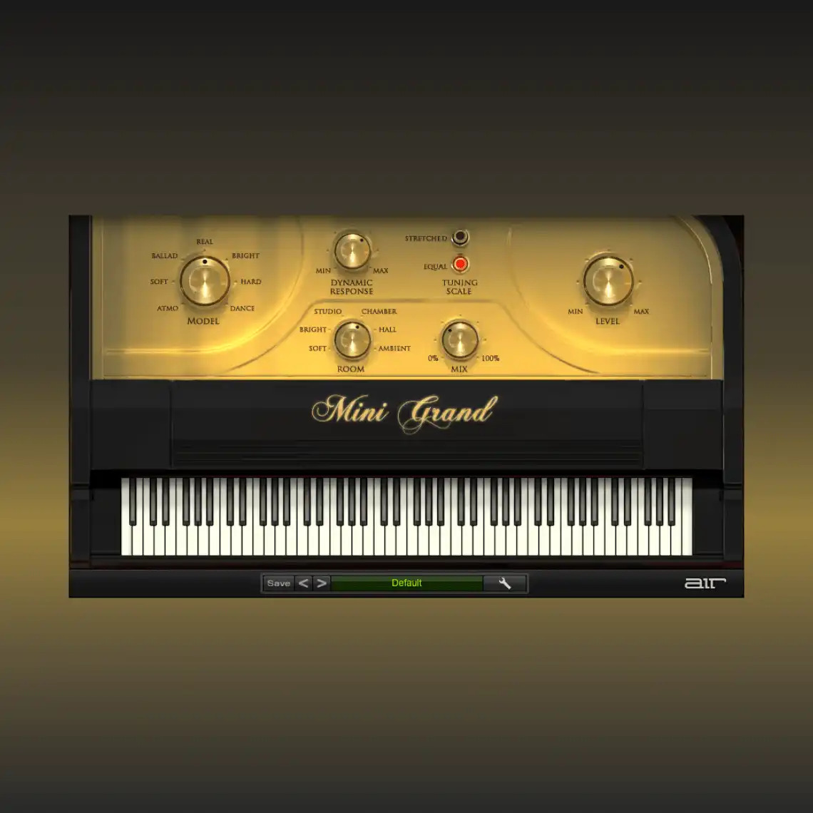 Air Music Technology - Mini Grand Plugins & FX Software GUI Artwork