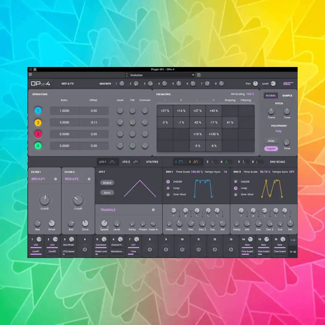 Air Music Technology - OPX-4 Plugins & FX Software GUI Artwork