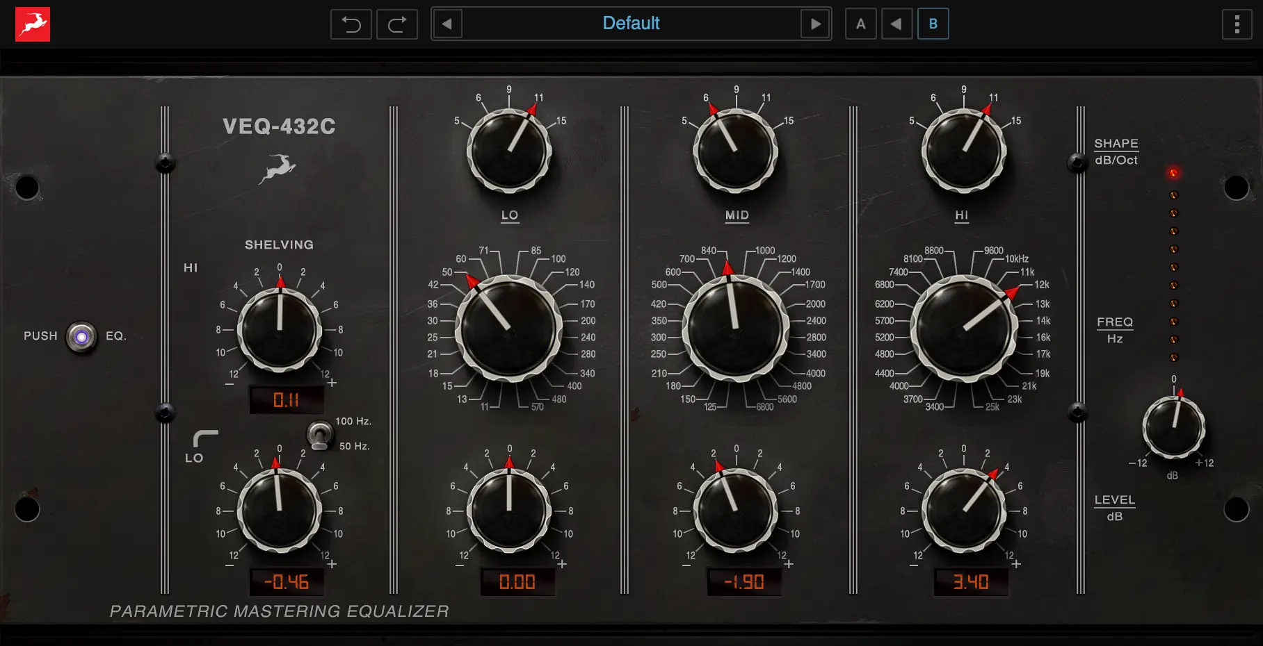 Antelope Audio - VEQ-432C Plugins & FX Software GUI Artwork