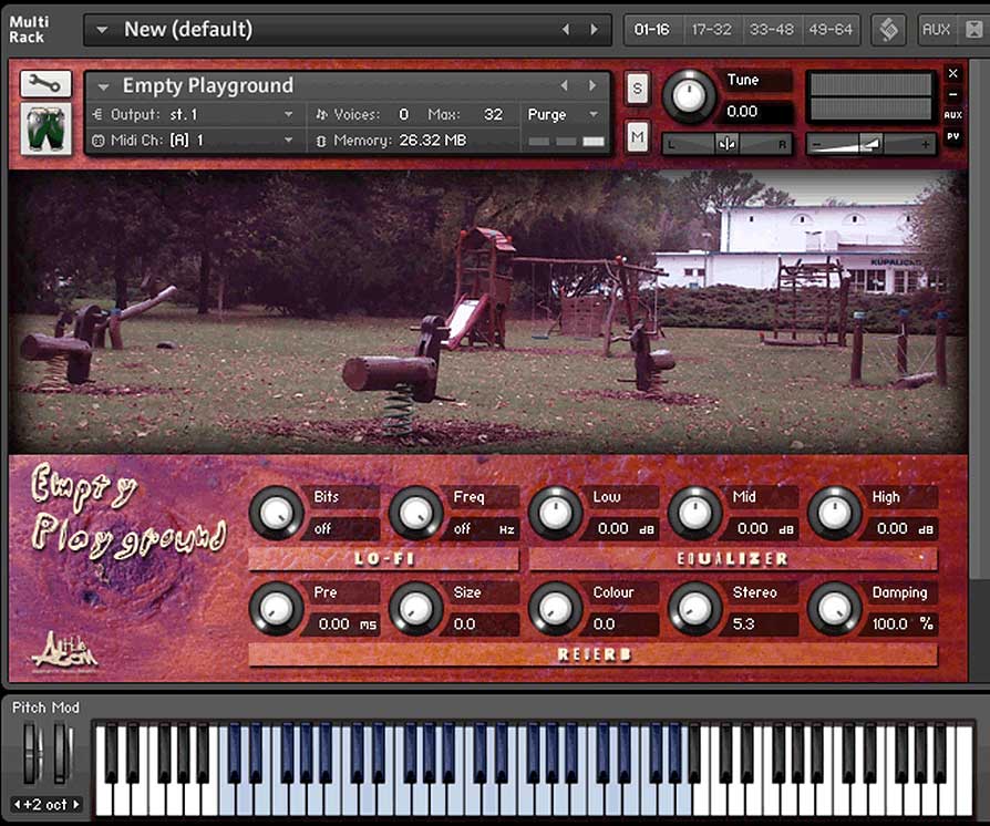 Atom Hub - Empty Playground - Free Kontakt Instruments Software GUI Artwork