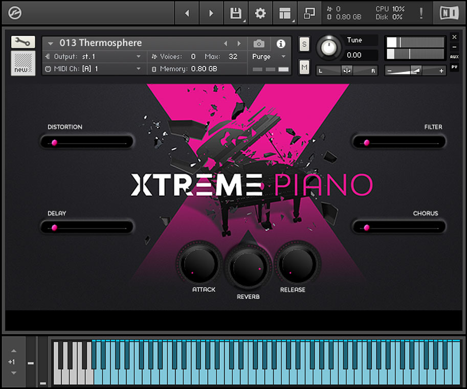 AudioXpression - Xtreme Piano Kontakt Instruments Software GUI Artwork