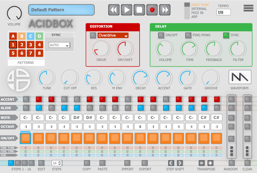 Audio Blast - AcidBox V2 Plugins & FX Software GUI Artwork