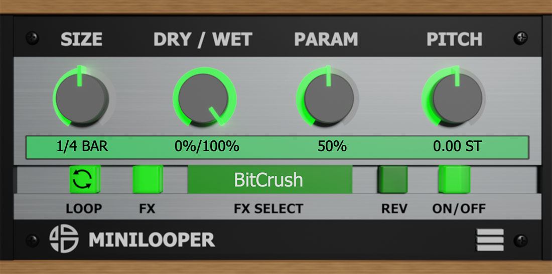 Audio Blast - Minilooper Plugins & FX Software GUI Artwork