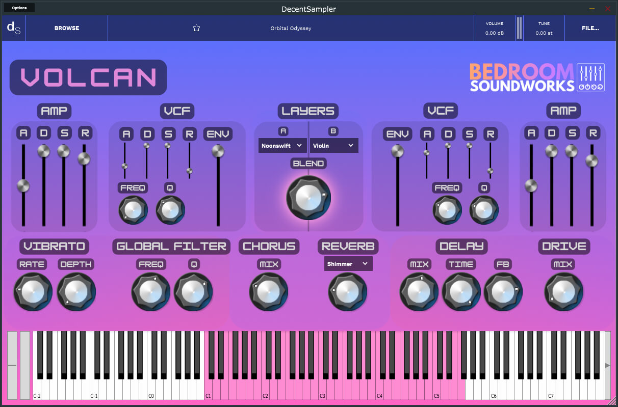 Bedroom Soundworks - Volcan Plugins & FX Software GUI Artwork