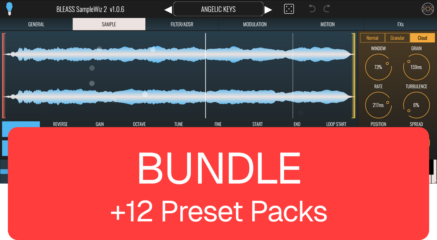 Bleass - BLEASS SampleWiz 2 Bundle Plugins & FX Software GUI Artwork