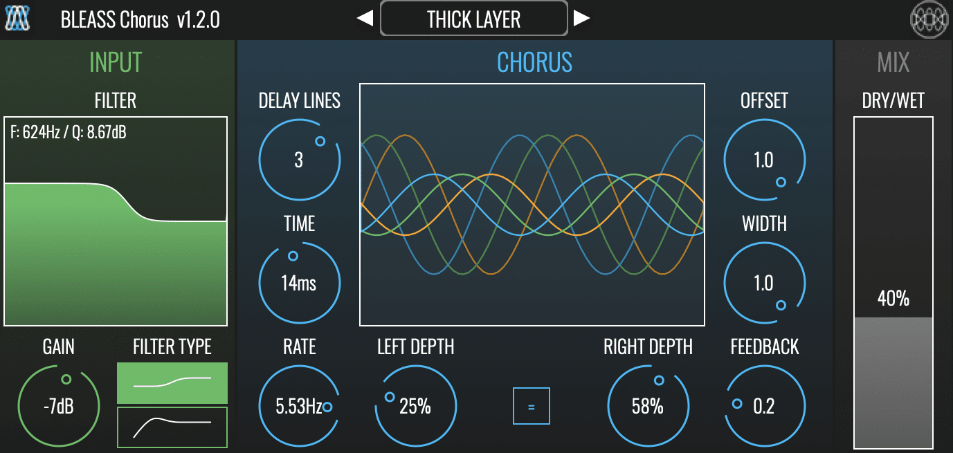 Bleass - BLEASS Chorus Plugins & FX Software GUI Artwork