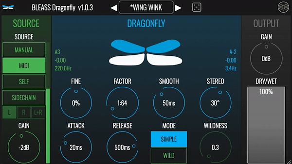 Bleass - BLEASS Dragonfly Plugins & FX Software GUI Artwork