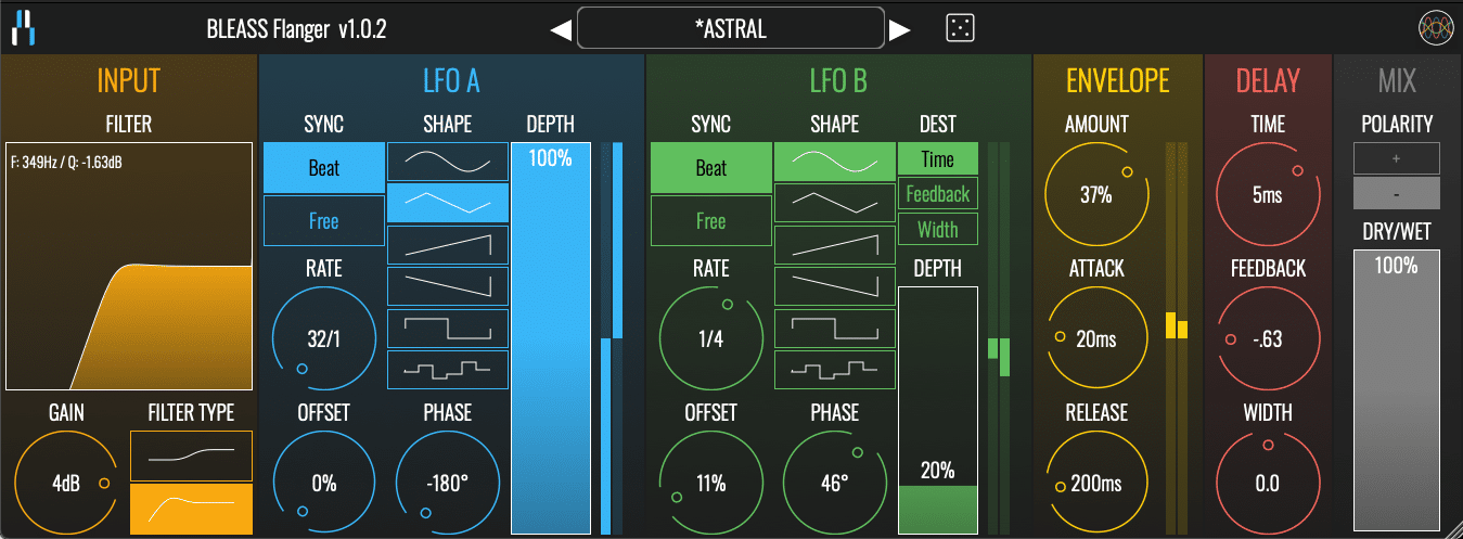 Bleass - BLEASS Flanger Plugins & FX Software GUI Artwork