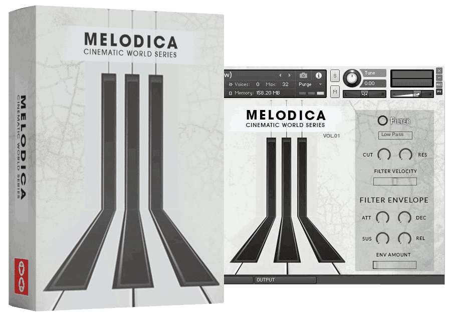 Booraz Audio - Melodica Kontakt Instruments Software GUI Artwork