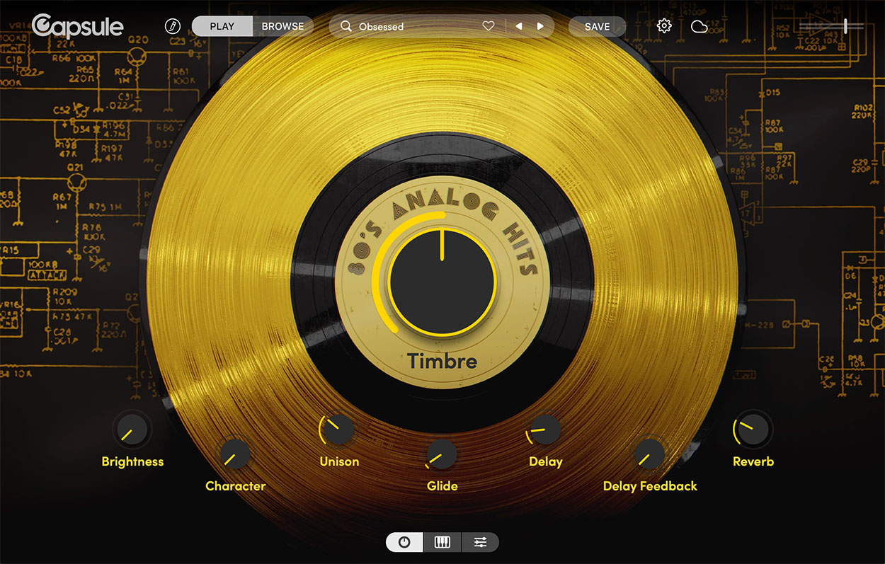 Capsule Audio - 80s Analog Hits Plugins & FX Software GUI Artwork