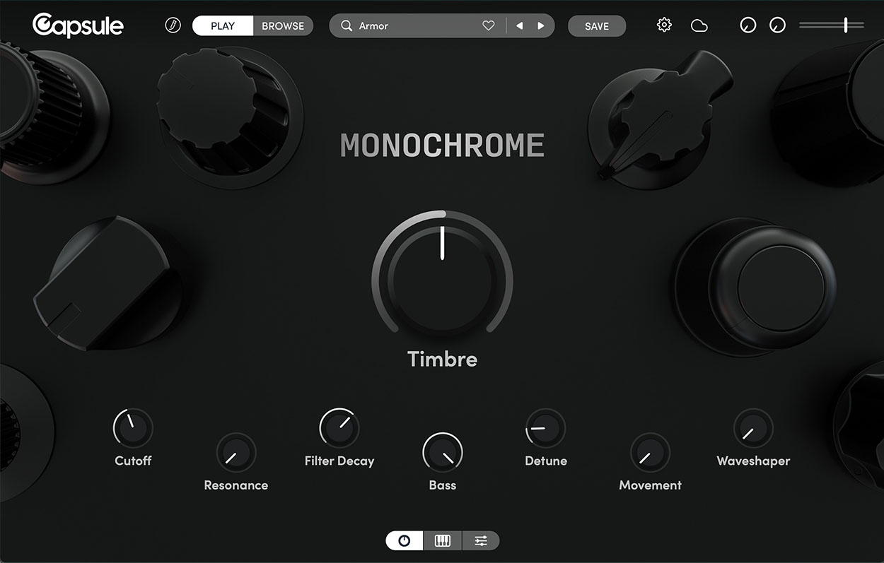 Capsule Audio - Monochrome Plugins & FX Software GUI Artwork