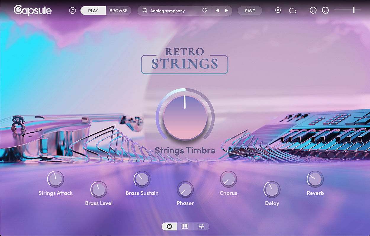 Capsule Audio - Retro Strings Plugins & FX Software GUI Artwork