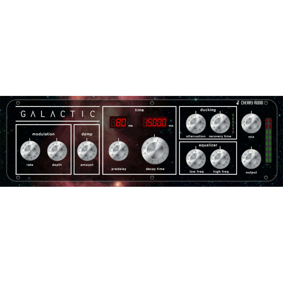 Cherry Audio - Galactic Reverb Plugins & FX Software GUI Artwork