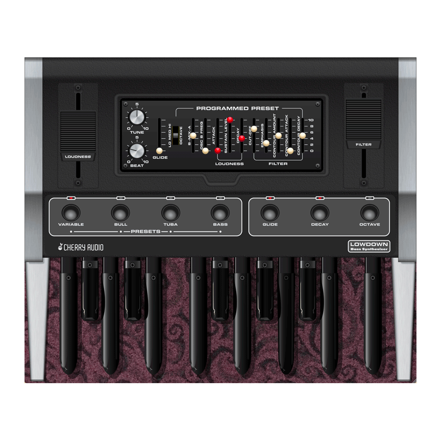 Cherry Audio - Lowdown Plugins & FX Software GUI Artwork