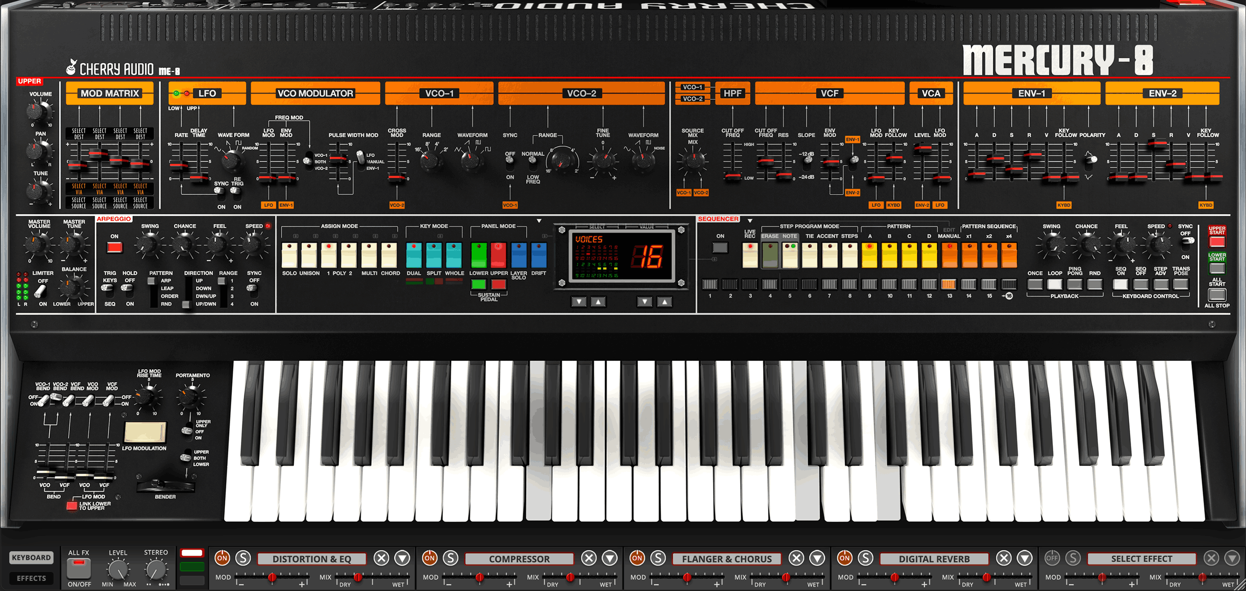 Cherry Audio - Mercury-8 Plugins & FX Software GUI Artwork