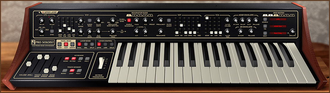 Cherry Audio - Pro Soloist Synthesizer Plugins & FX Software GUI Artwork