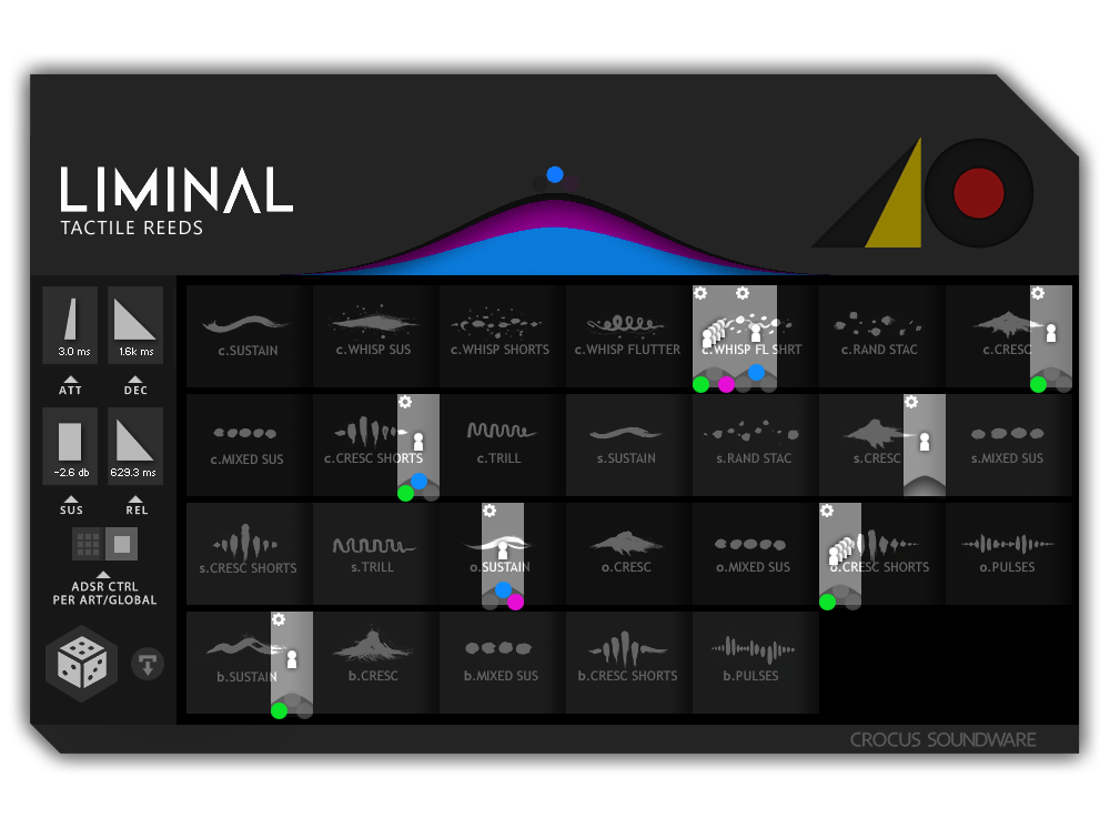 Crocus Soundware - Liminal: Tactile Reeds Kontakt Instruments Software GUI Artwork