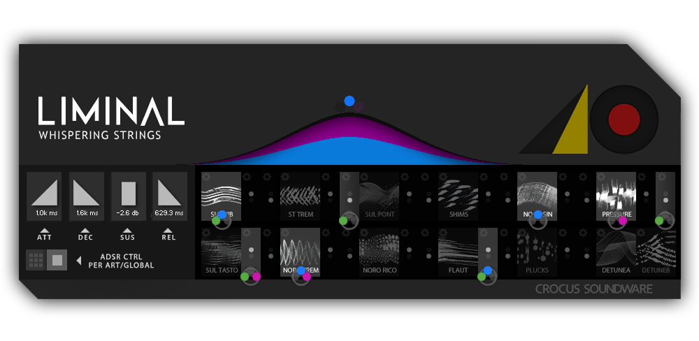 Crocus Soundware - Liminal: Whispering Strings Kontakt Instruments Software GUI Artwork