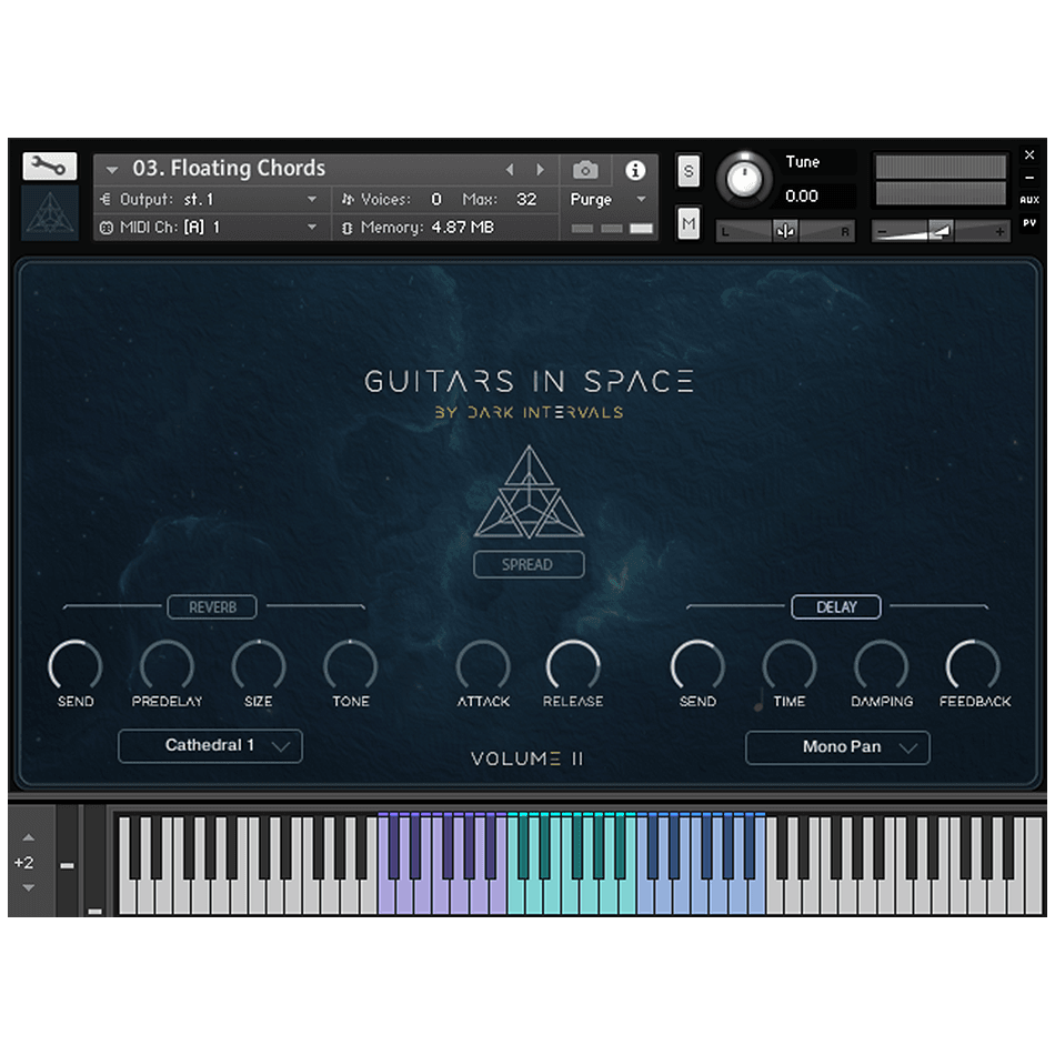 Dark Intervals - Guitars in Space Vol II Kontakt Instruments Software GUI Artwork