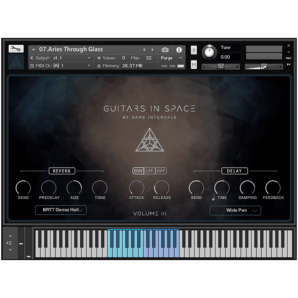 Dark Intervals - Guitars in Space Vol III Kontakt Instruments Software GUI Artwork