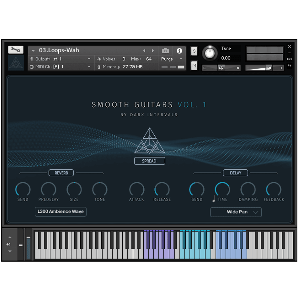 Dark Intervals - Smooth Guitars Vol I Kontakt Instruments Software GUI Artwork
