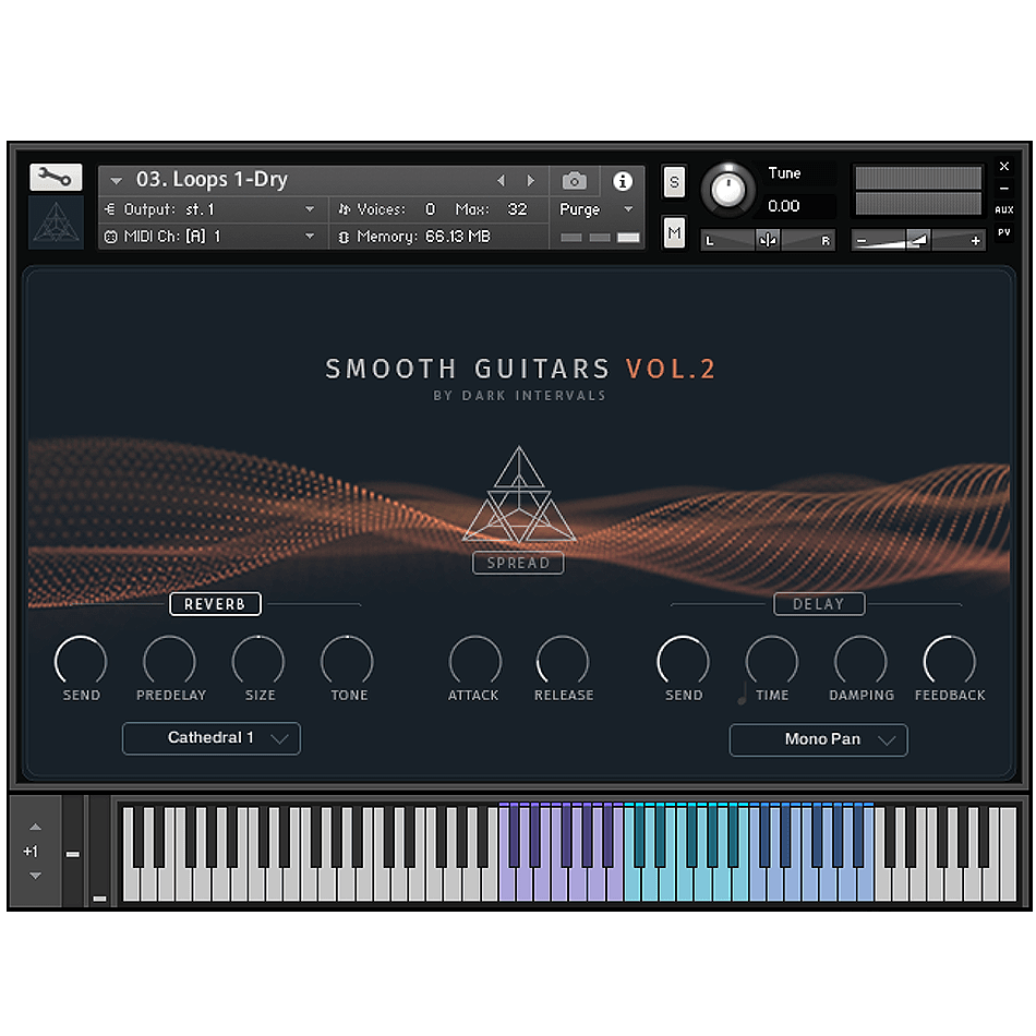 Dark Intervals - Smooth Guitars Vol II Kontakt Instruments Software GUI Artwork