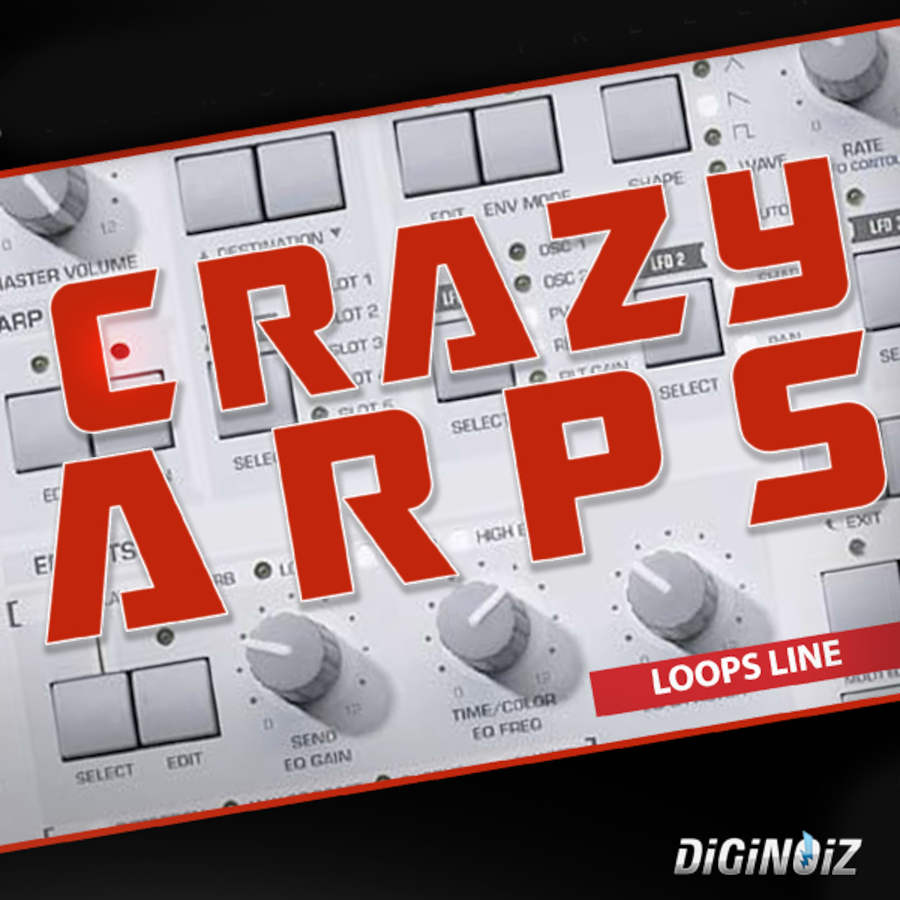 Diginoiz - Crazy Arps Sample Packs Software GUI Artwork