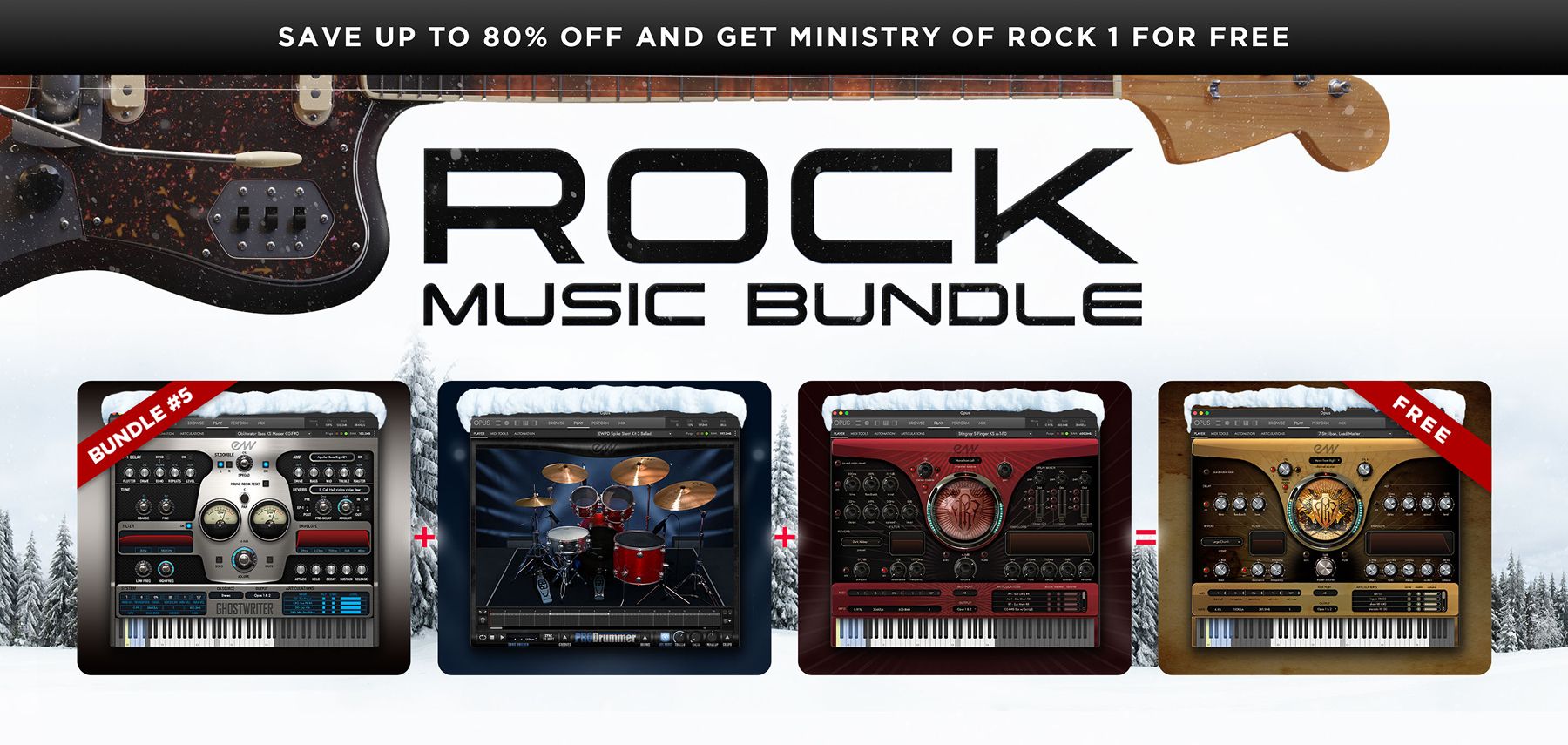 EastWest Sounds - Rock Music Bundle Plugins & FX Software GUI Artwork