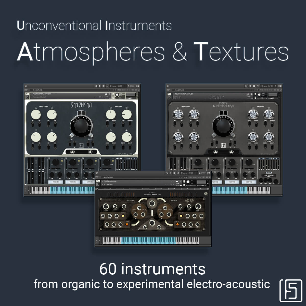 FluidShell Design - Atmospheres & Textures Kontakt Instruments Software GUI Artwork